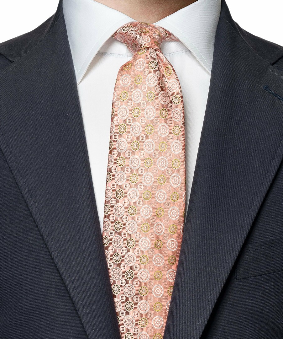 Man Eton Slipsar | Medallion Print Silk Tie