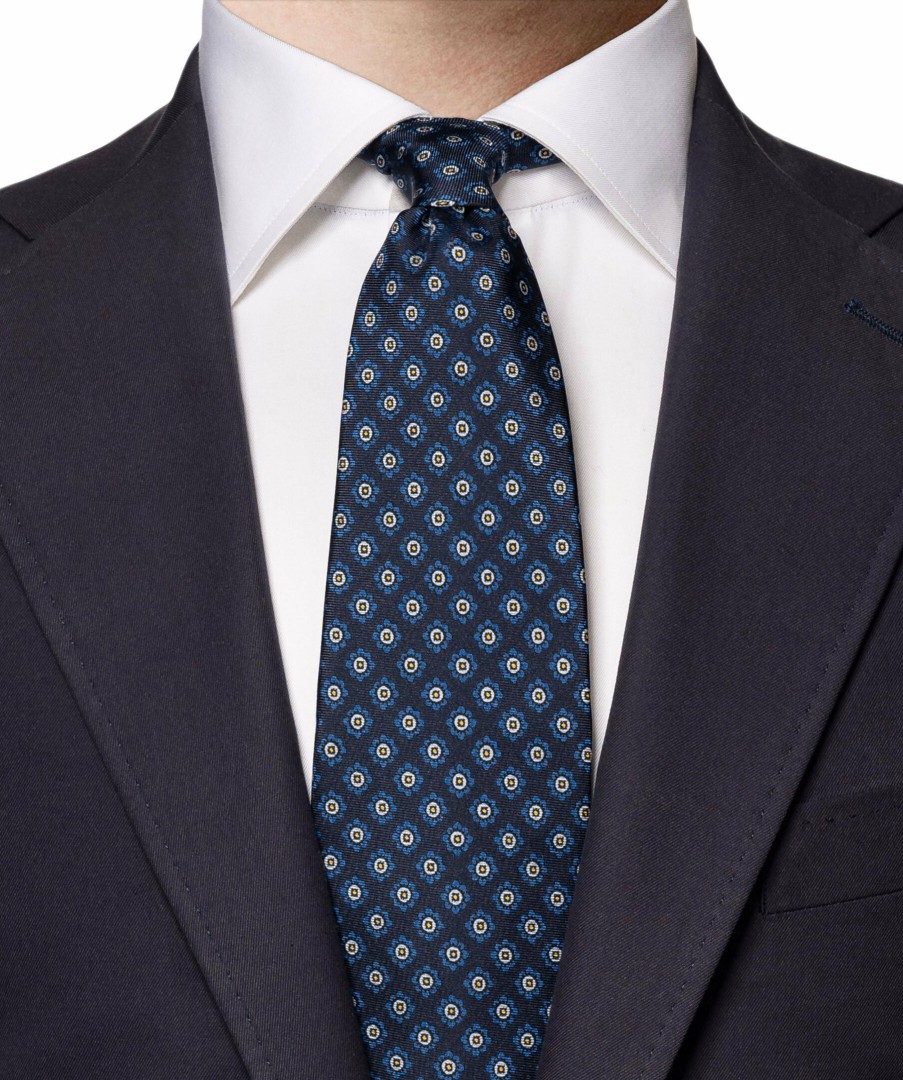 Man Eton Slipsar | Geometric Silk Tie