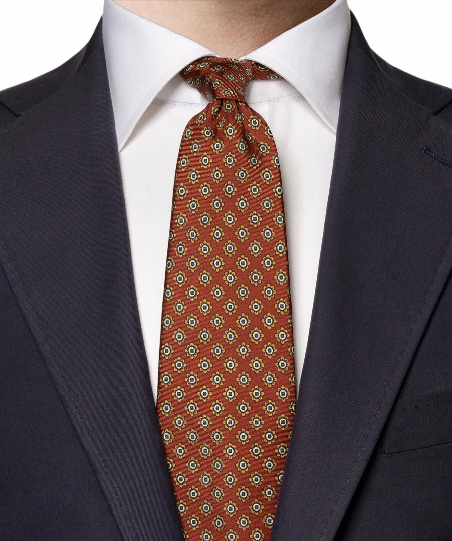 Man Eton Slipsar | Geometric Silk Tie