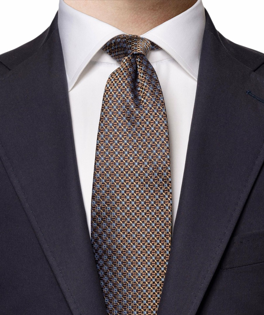 Man Eton Slipsar | Geomertic Silk Tie