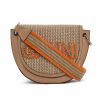 Kvinna Ganni Axelremsvaska | Banner Saddle Raffia Bag