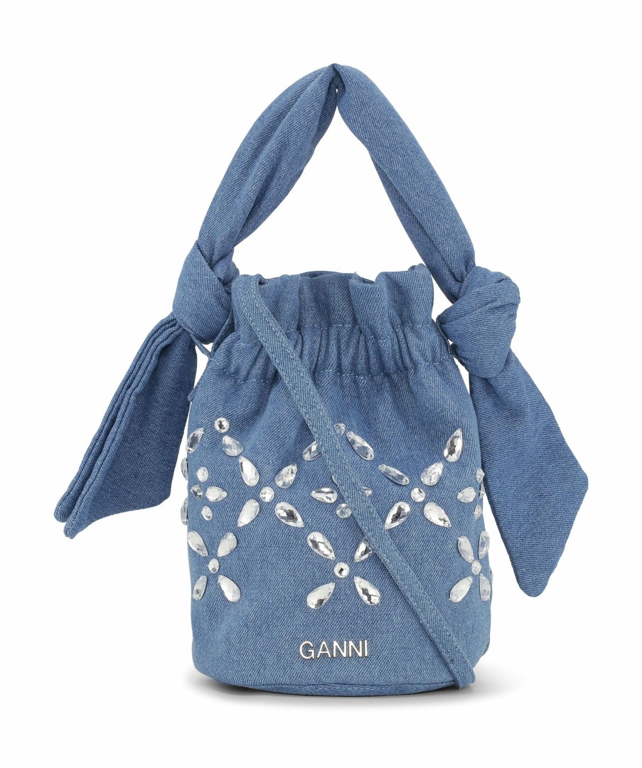 Kvinna Ganni Handvaskor | Occasion Emb Denim Bag