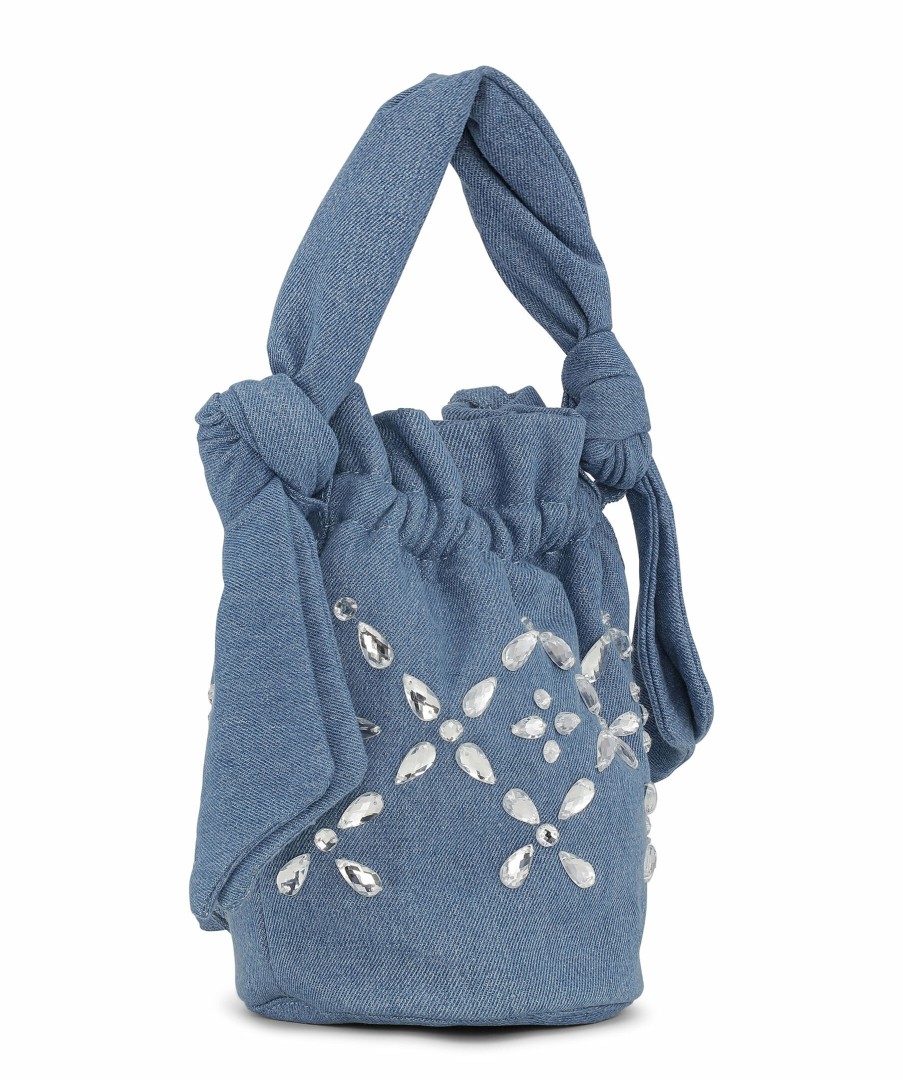 Kvinna Ganni Handvaskor | Occasion Emb Denim Bag