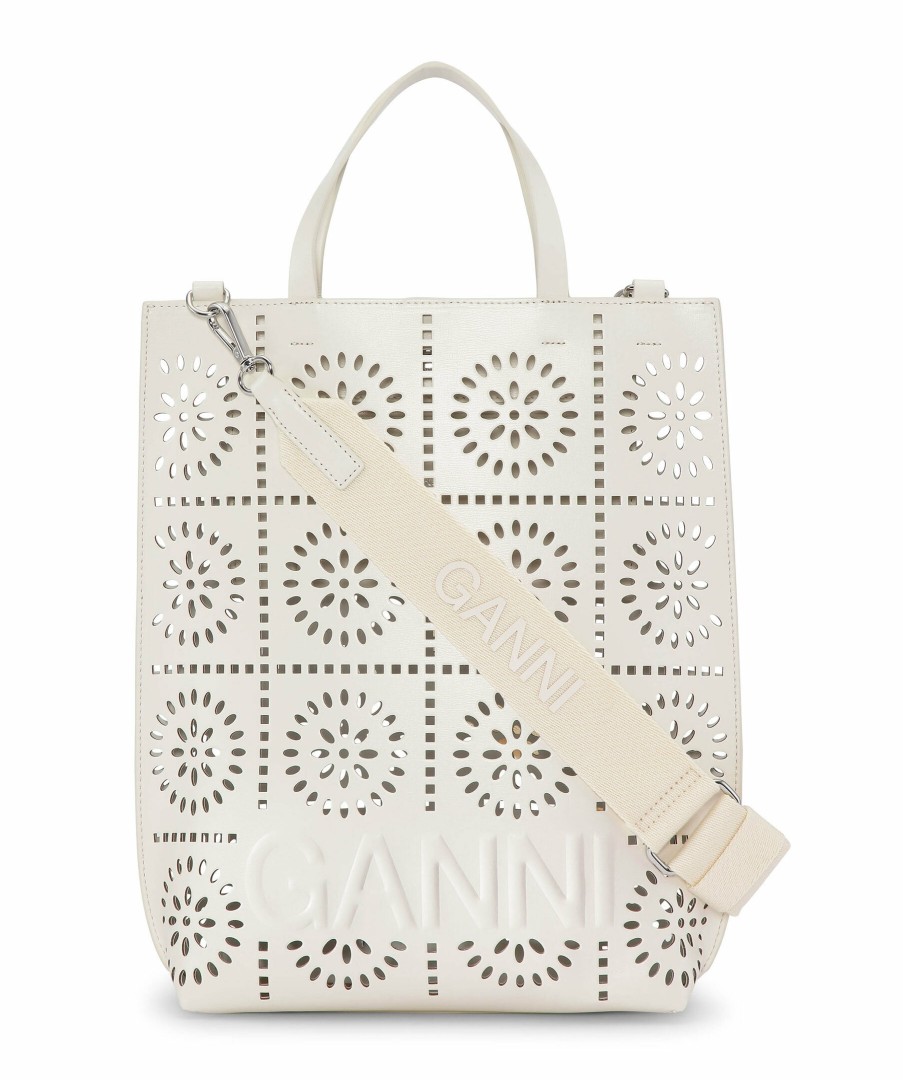 Kvinna Ganni Tote Bags | Banner Medium Perf Tote