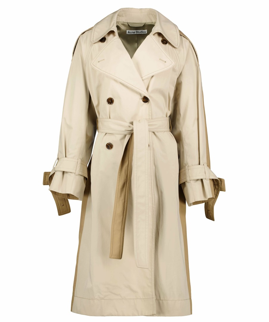 Kvinna Acne Studios Kappor | Odande Chino Trenchcoat