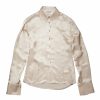 Kvinna Acne Studios Skjortor | Salvia Satin Shirt