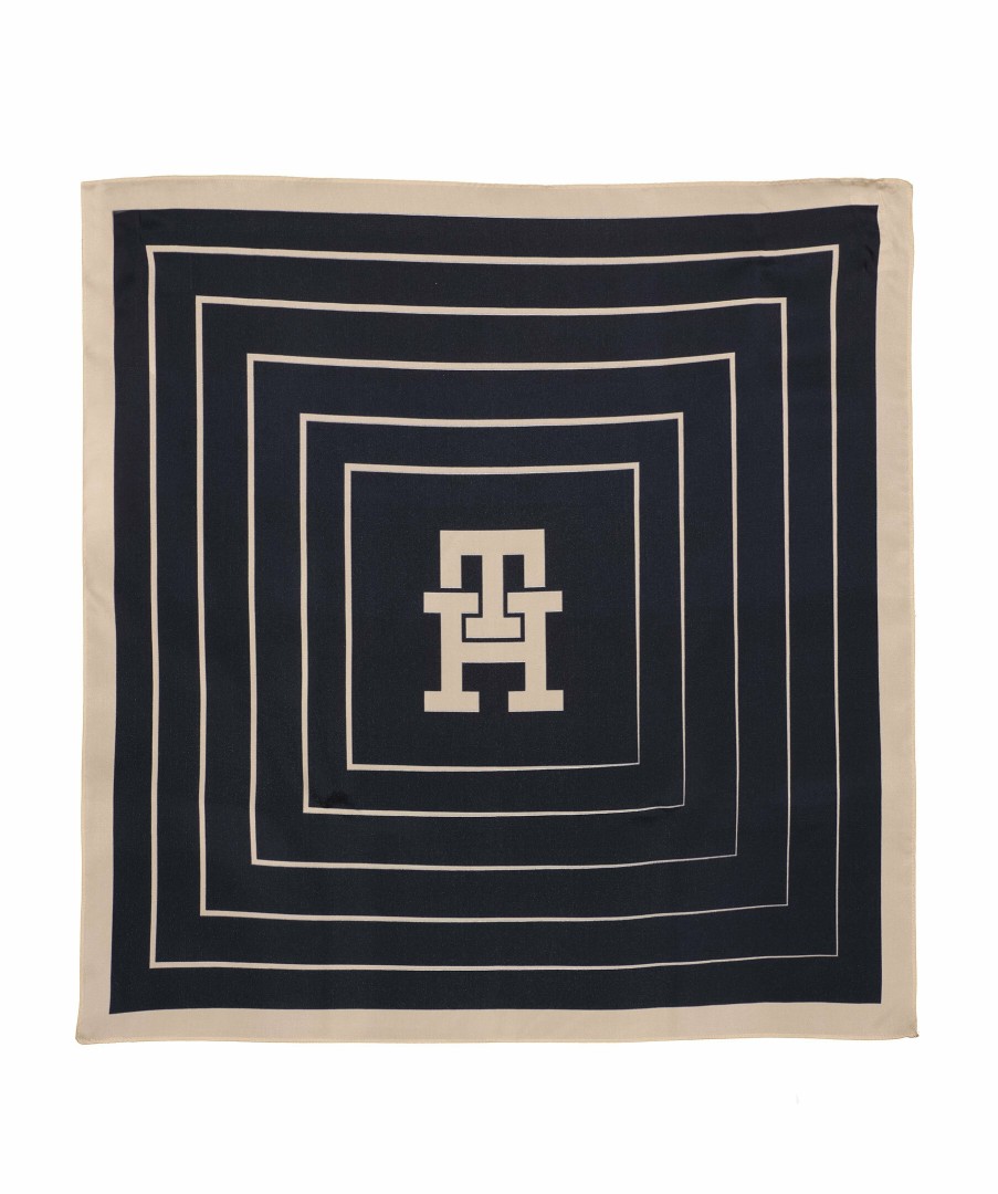 Kvinna Tommy Hilfiger Halsdukar & Scarves | Monogram Silk Scarf Box