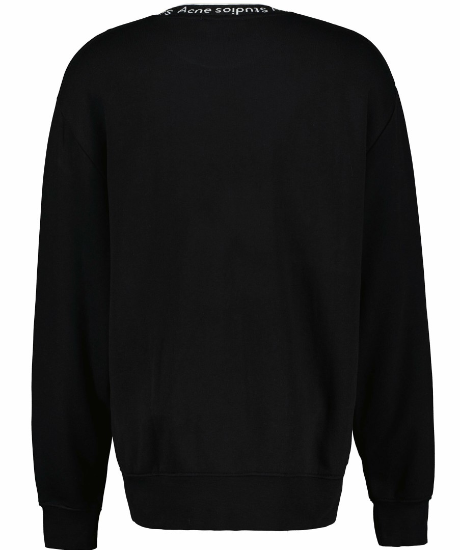 Man Acne Studios Trojor & Hoodies | Neck Logo Sweat