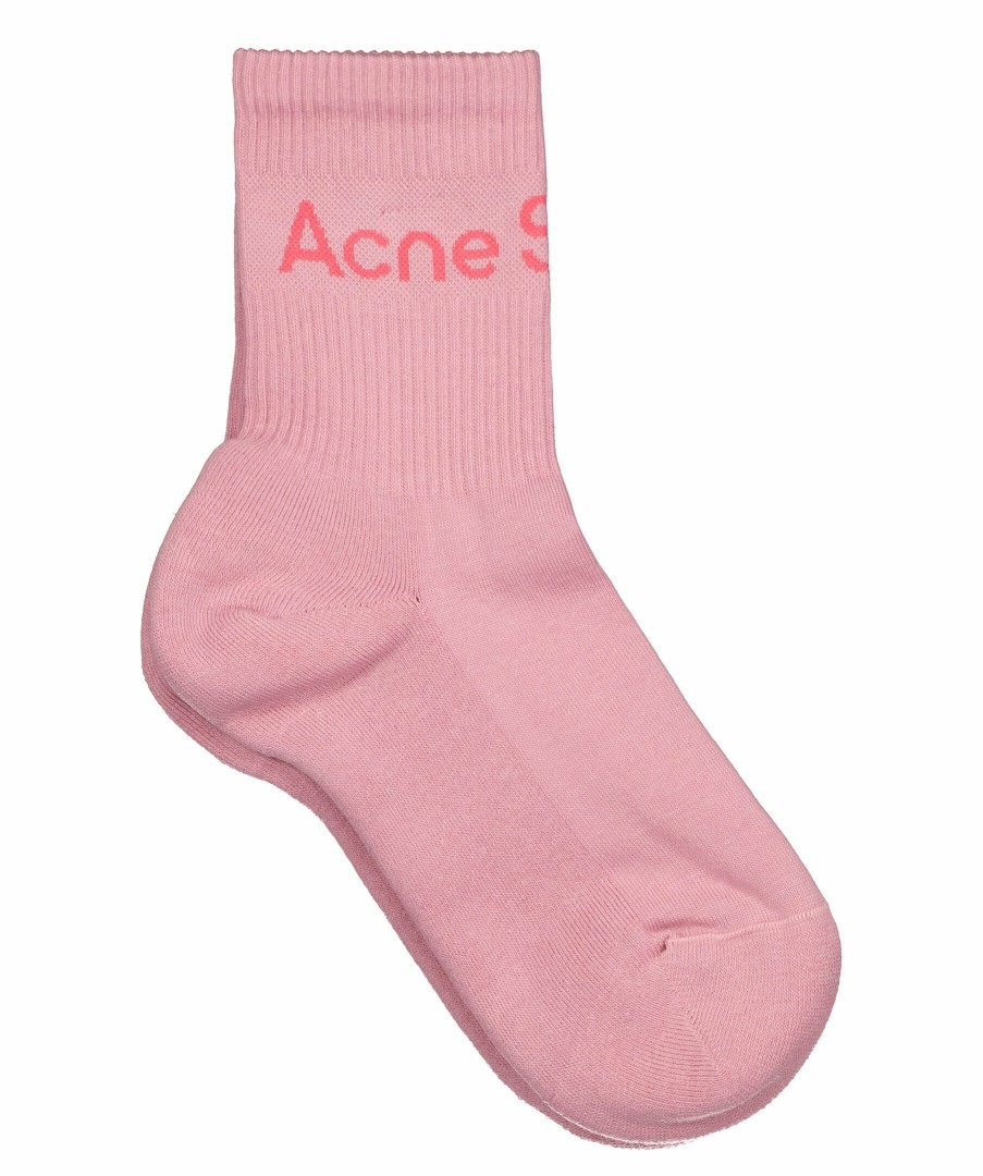 Kvinna Acne Studios Underklader | Short Rib Logo Sock