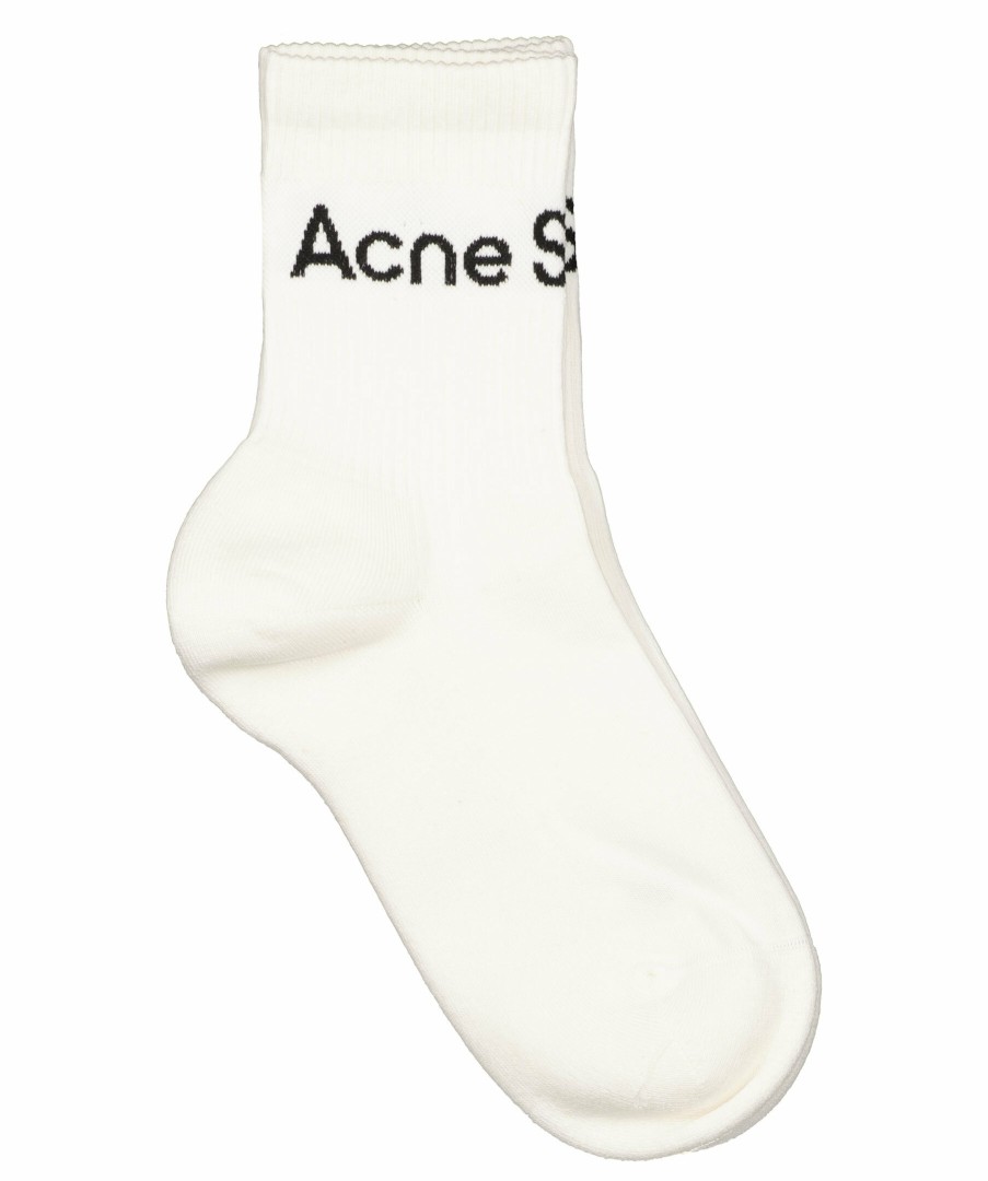 Kvinna Acne Studios Underklader | Short Rib Logo Sock