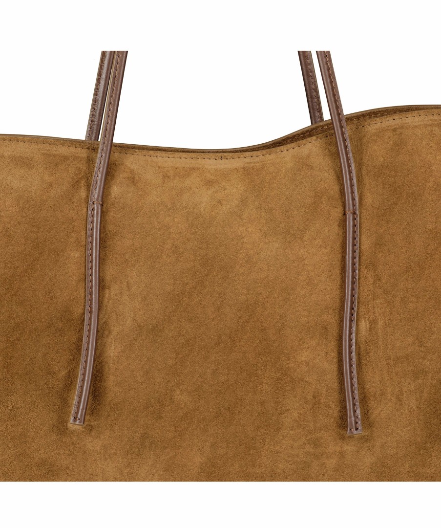 Kvinna Little Liffner Tote Bags | Soft Tulip Suede Tote