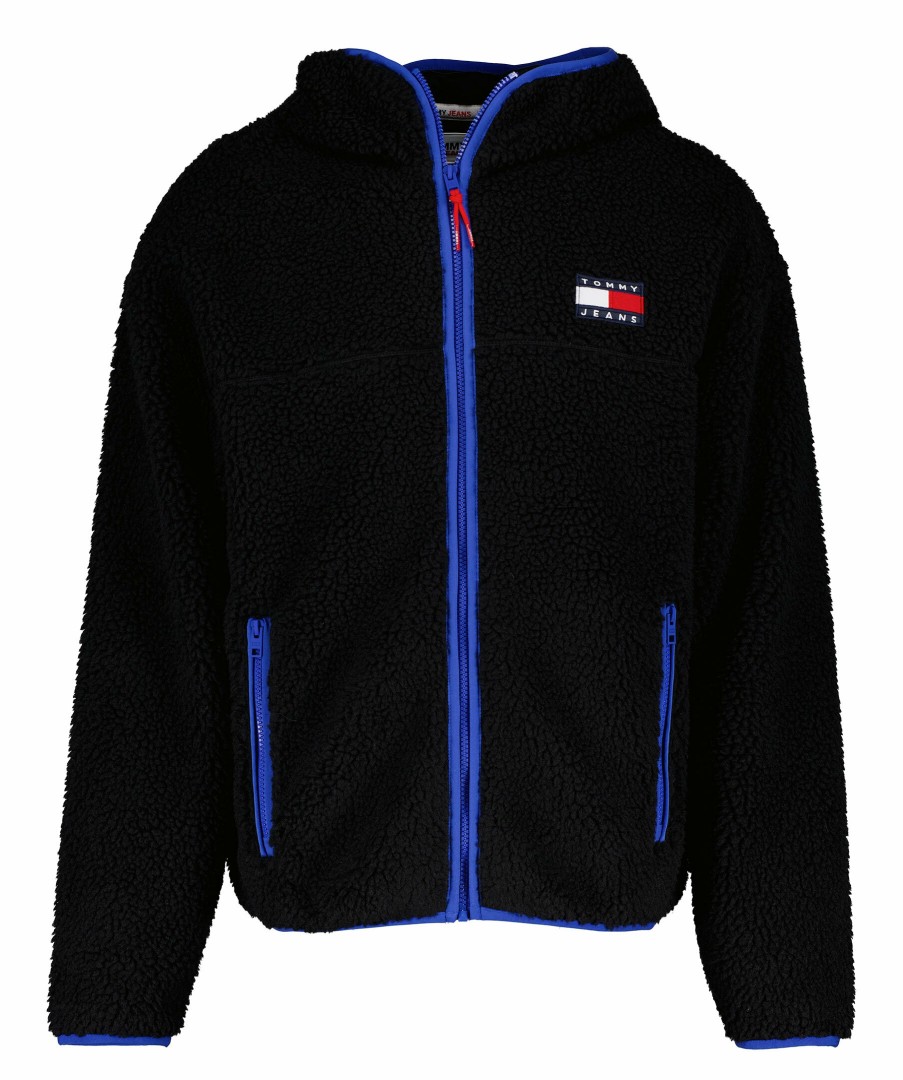 Man Tommy Jeans Fleece & Pile | Sherpa Zip Thru Hoodie