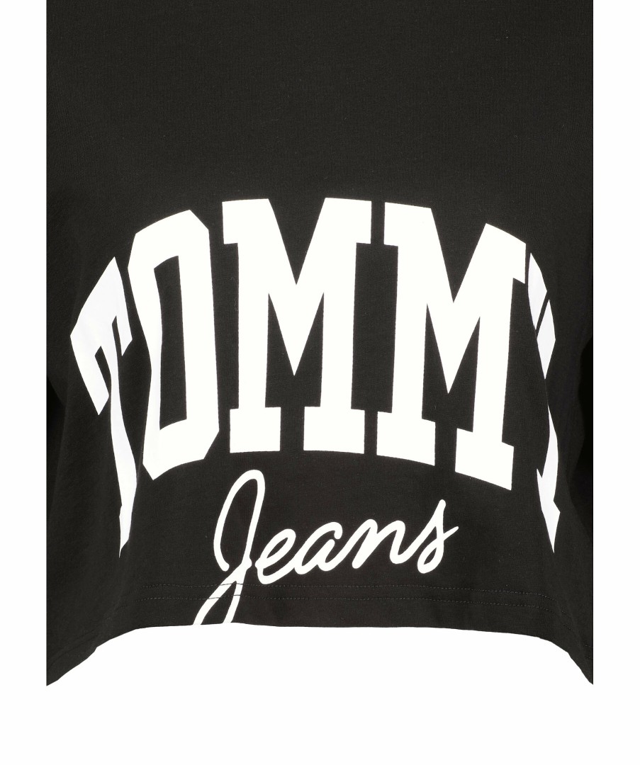 Kvinna Tommy Jeans T-Shirts | Tjw Crop Varsity Tee