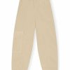 Kvinna Ganni Byxor | Washed Canvas Cargo Pant