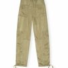 Kvinna Ganni Byxor | Washed Satin Cargo Pant