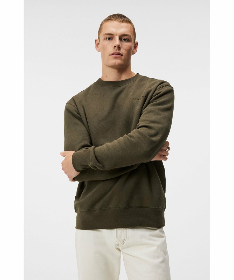 Man J Lindeberg Trojor & Hoodies | Chip Crew Neck Sweatshirt