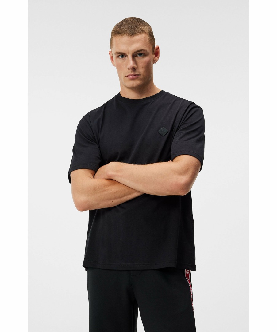 Man J Lindeberg T-Shirts | Hale Logo Patch T-Shirt