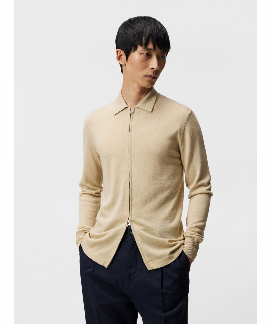 Man J Lindeberg Trojor & Hoodies | Nyle Merino Zip Cardigan