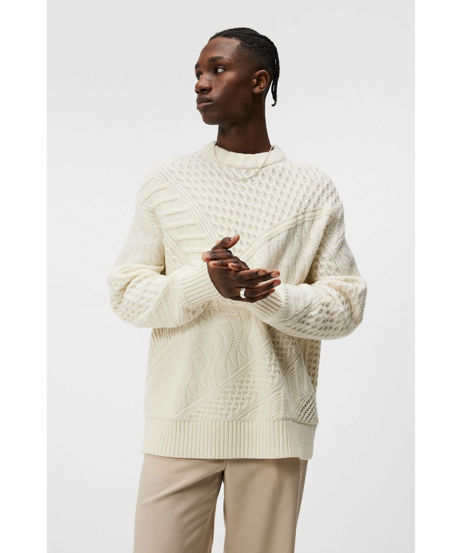 Man J Lindeberg Trojor & Hoodies | Savio Cable Mock Neck