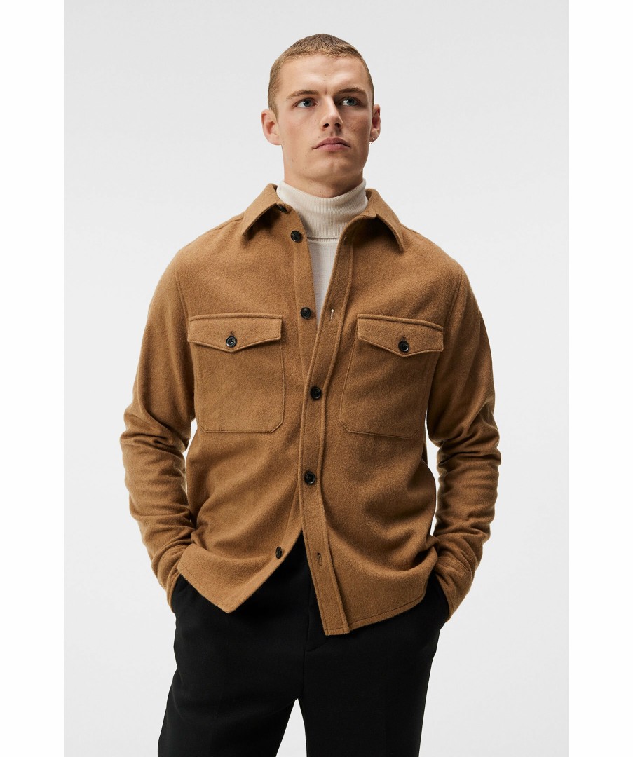 Man J Lindeberg Overshirts | Flat Wool Overshirt