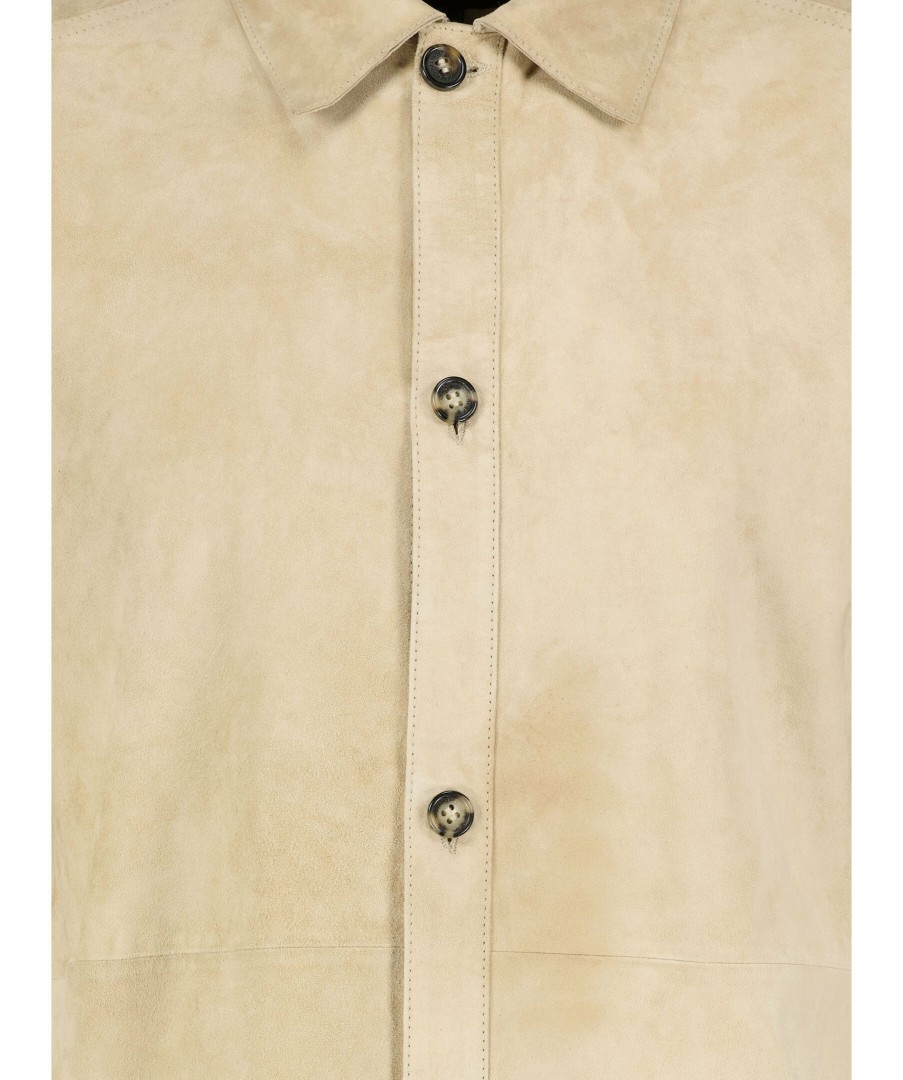 Man J Lindeberg Overshirts | Shorty Ss Suede Shirt