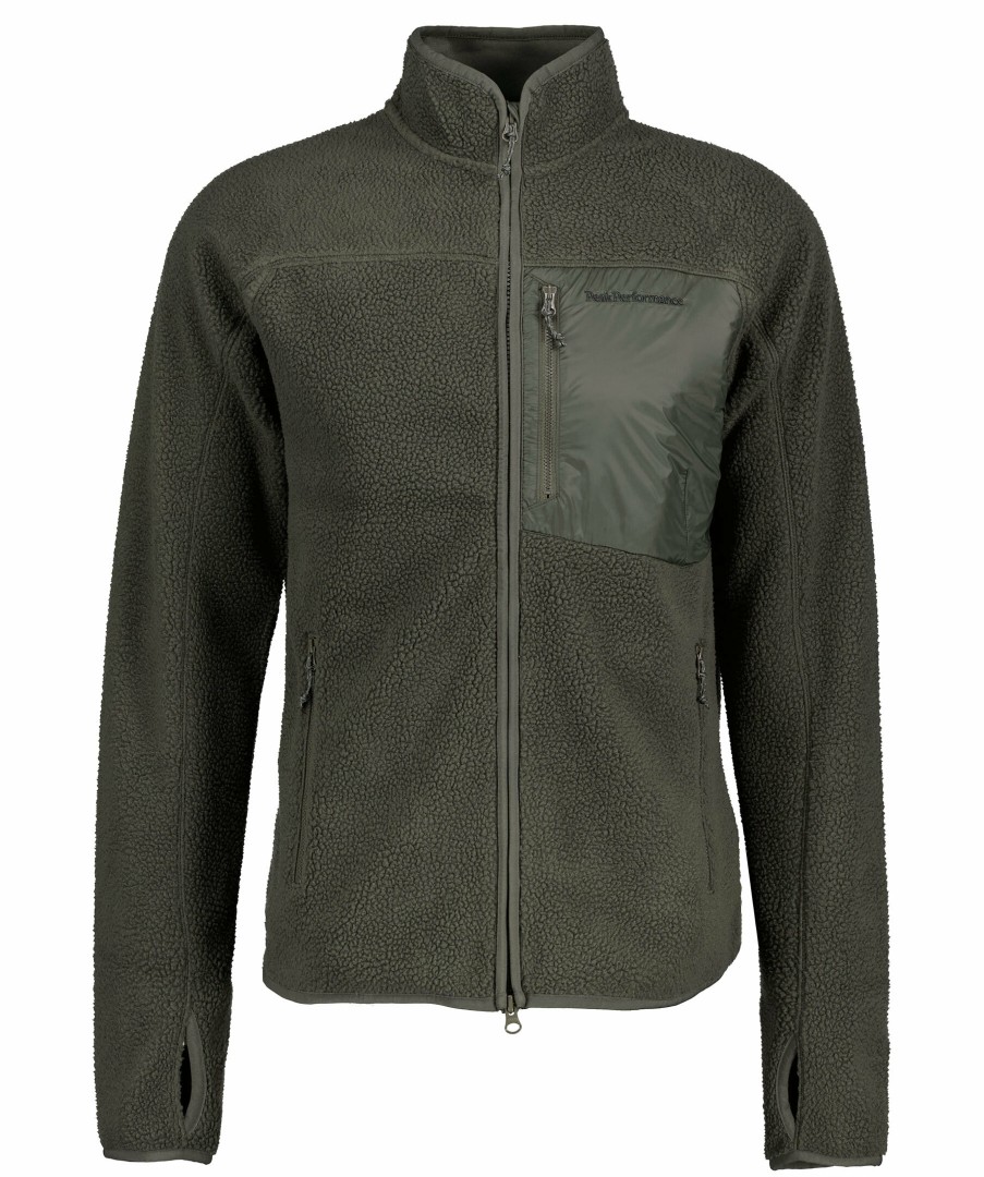 Man Peak Performance Fleece & Pile | Pile Zip Jacket