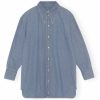 Kvinna Ganni Skjortor | Light Denim Shirt