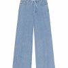 Kvinna Ganni Byxor | Wide Drawstring Jeans