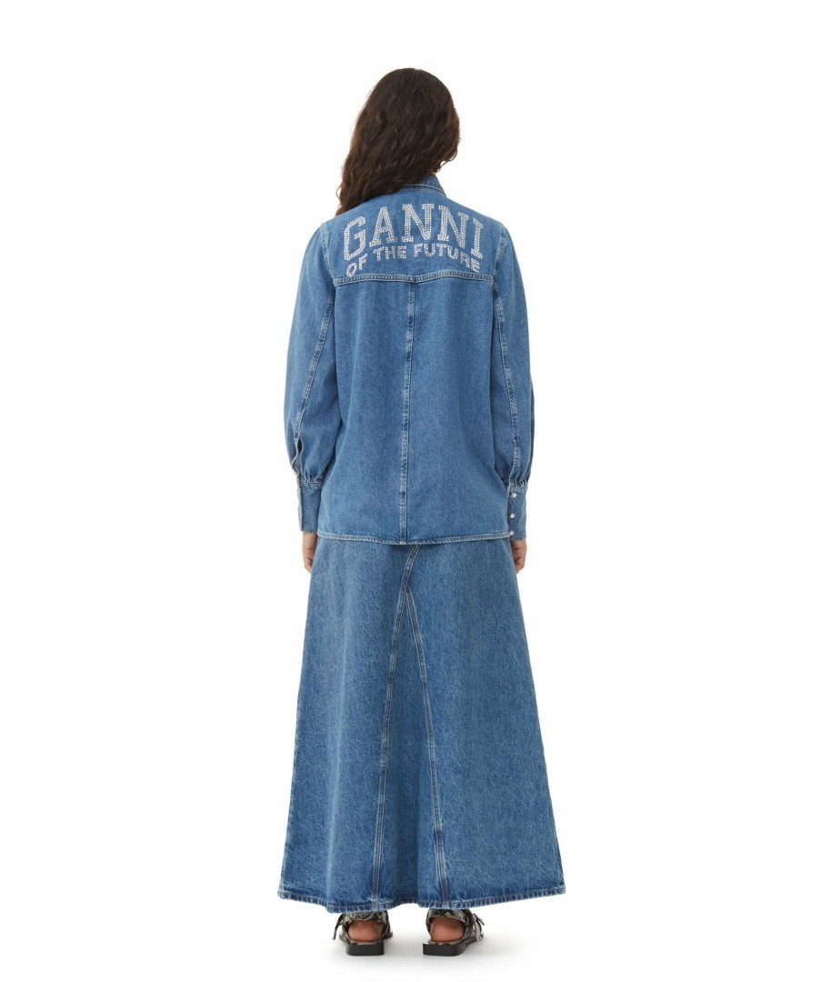 Kvinna Ganni Skjortor | Future Denim Shirt