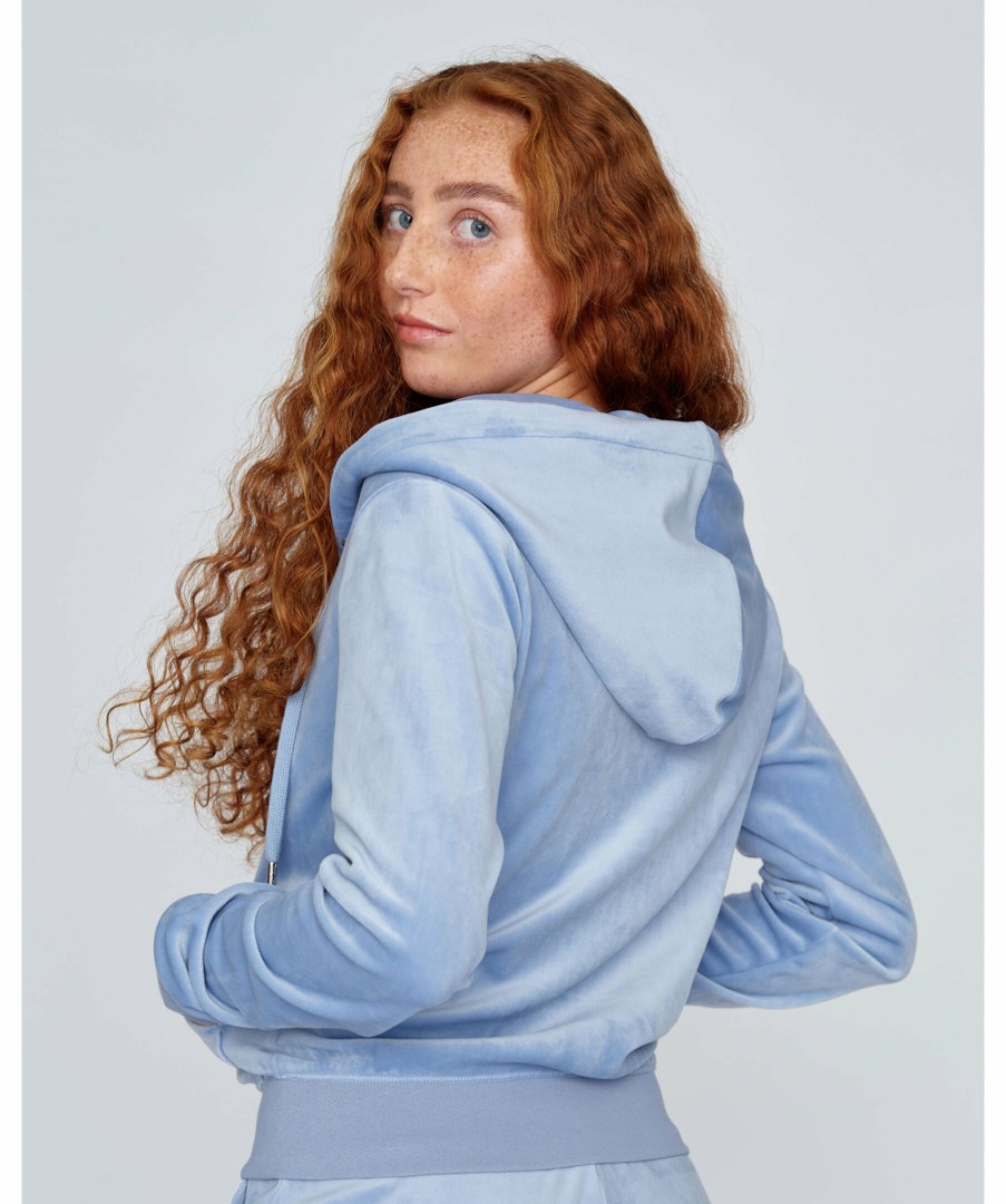 Kvinna Juicy Couture Trojor & Hoodies | Robertson Velour Hoodie