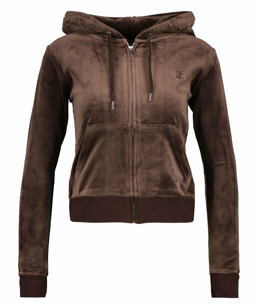 Kvinna Juicy Couture Trojor & Hoodies | Robertson Velour Hoodie