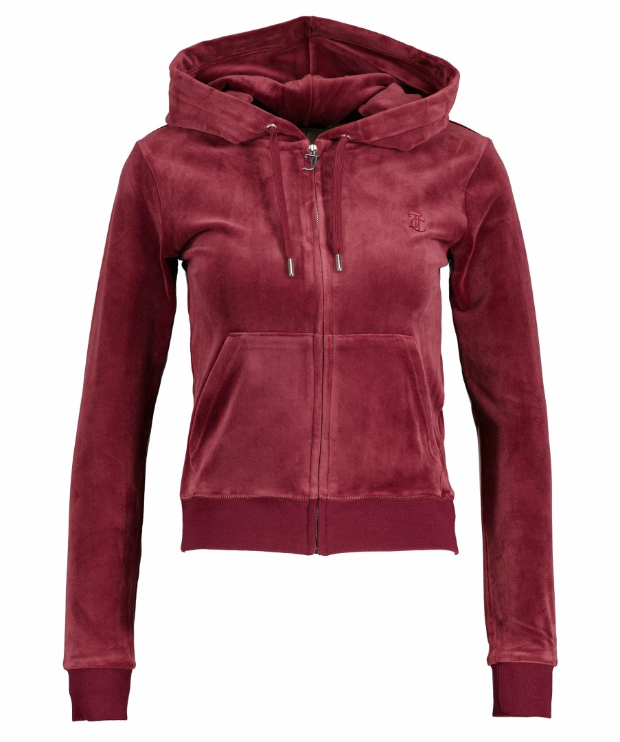 Kvinna Juicy Couture Trojor & Hoodies | Robertson Velour Hoodie