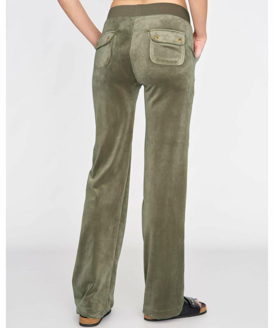 Kvinna Juicy Couture Byxor | Del Ray Gold Pocket Pant