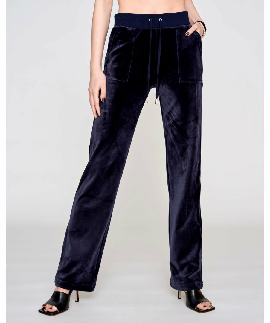 Kvinna Juicy Couture Byxor | Del Ray Velour Pant