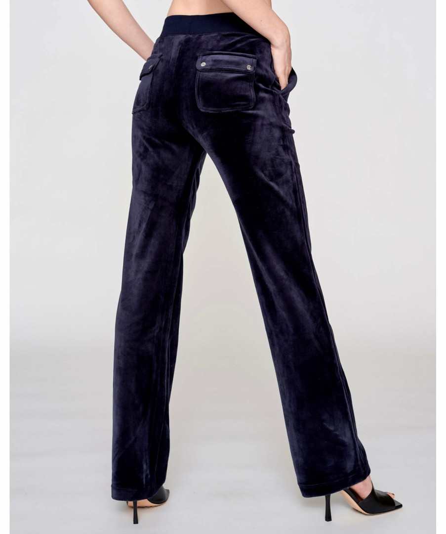 Kvinna Juicy Couture Byxor | Del Ray Velour Pant