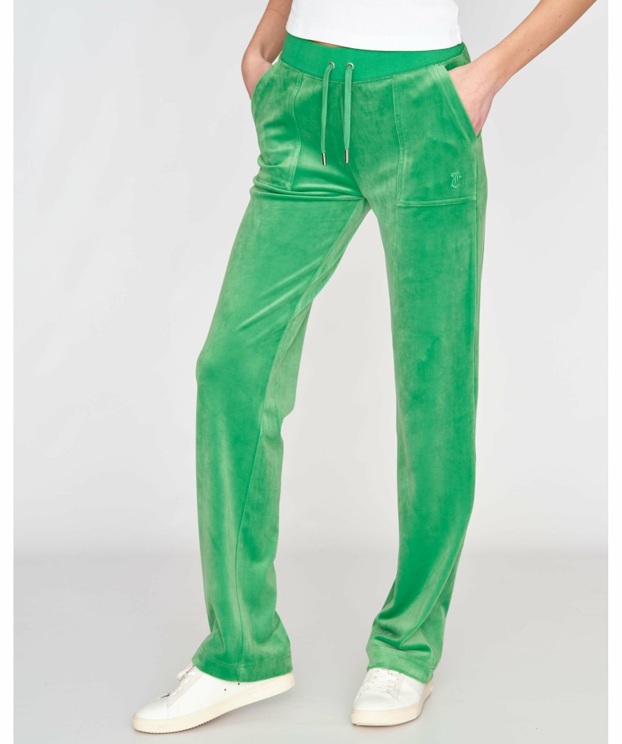 Kvinna Juicy Couture Byxor | Del Ray Velour Pant