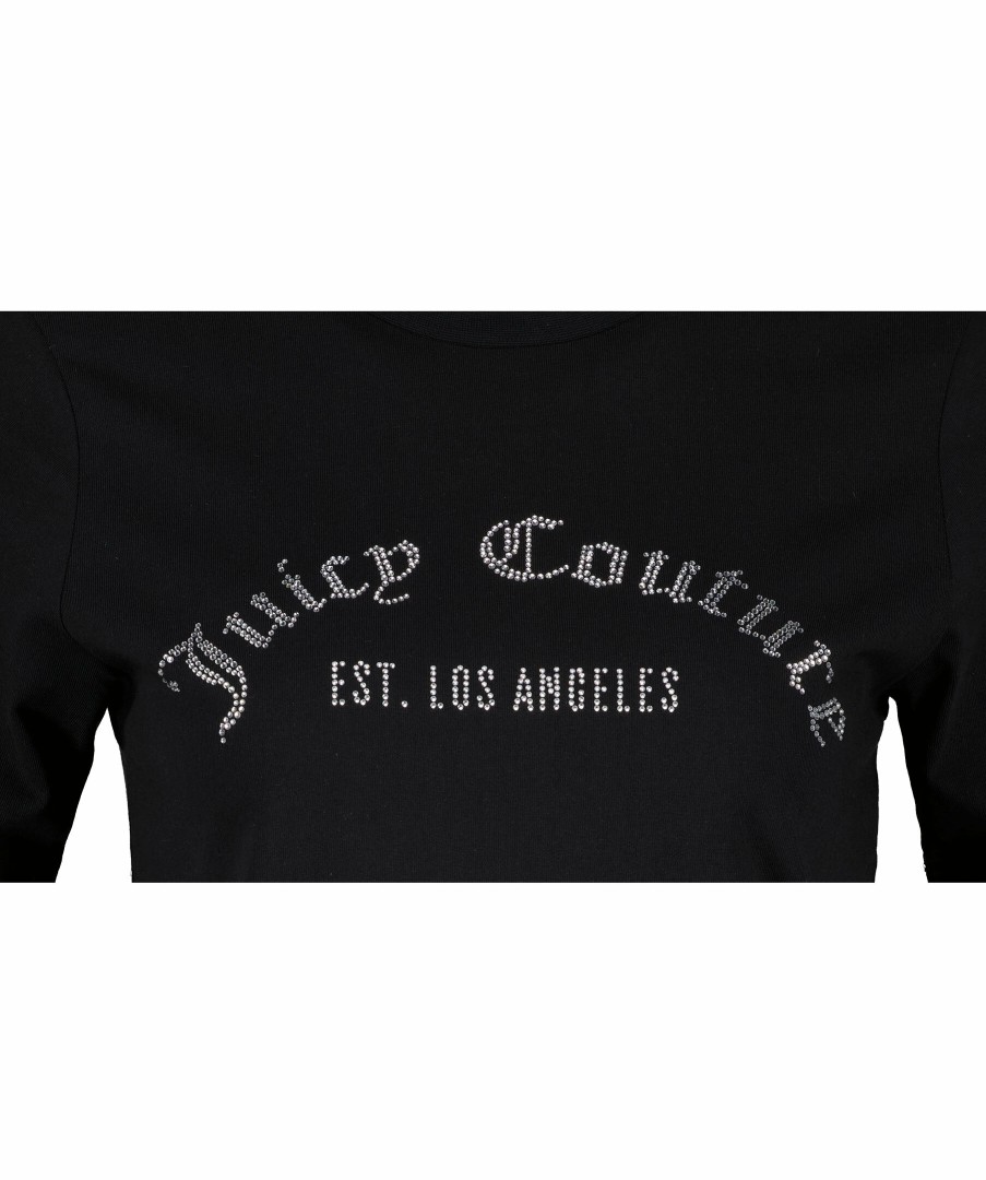 Kvinna Juicy Couture T-Shirts | Arched Diamante Noah Tee