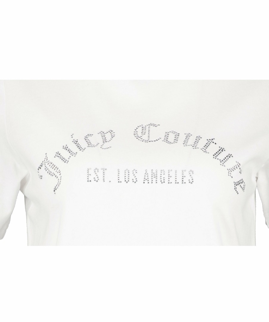 Kvinna Juicy Couture T-Shirts | Arched Diamante Noah Tee