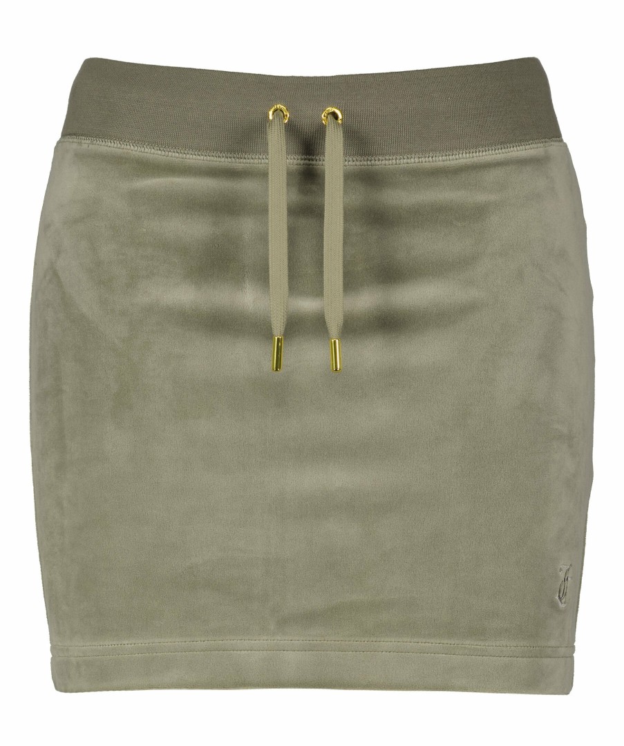 Kvinna Juicy Couture Kjolar | Robbie Gold Mini Skirt