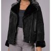 Kvinna Jofama Jackor | Awa Shearling Suede Biker