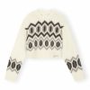 Kvinna Ganni Trojor & Hoodies | Chunky Graphic Wool Knit