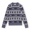 Kvinna Ganni Trojor & Hoodies | Logo Wool Mix Knit