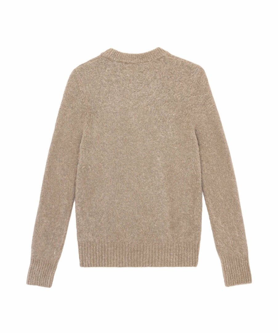 Kvinna Ganni Trojor & Hoodies | Brushed Alpaca Knit