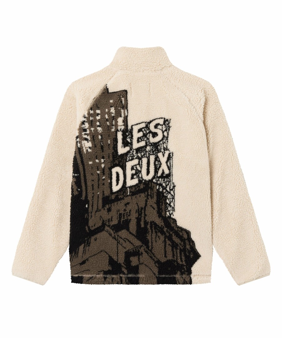 Man Les Deux Fleece & Pile | Jacquard Pile Trackjacket