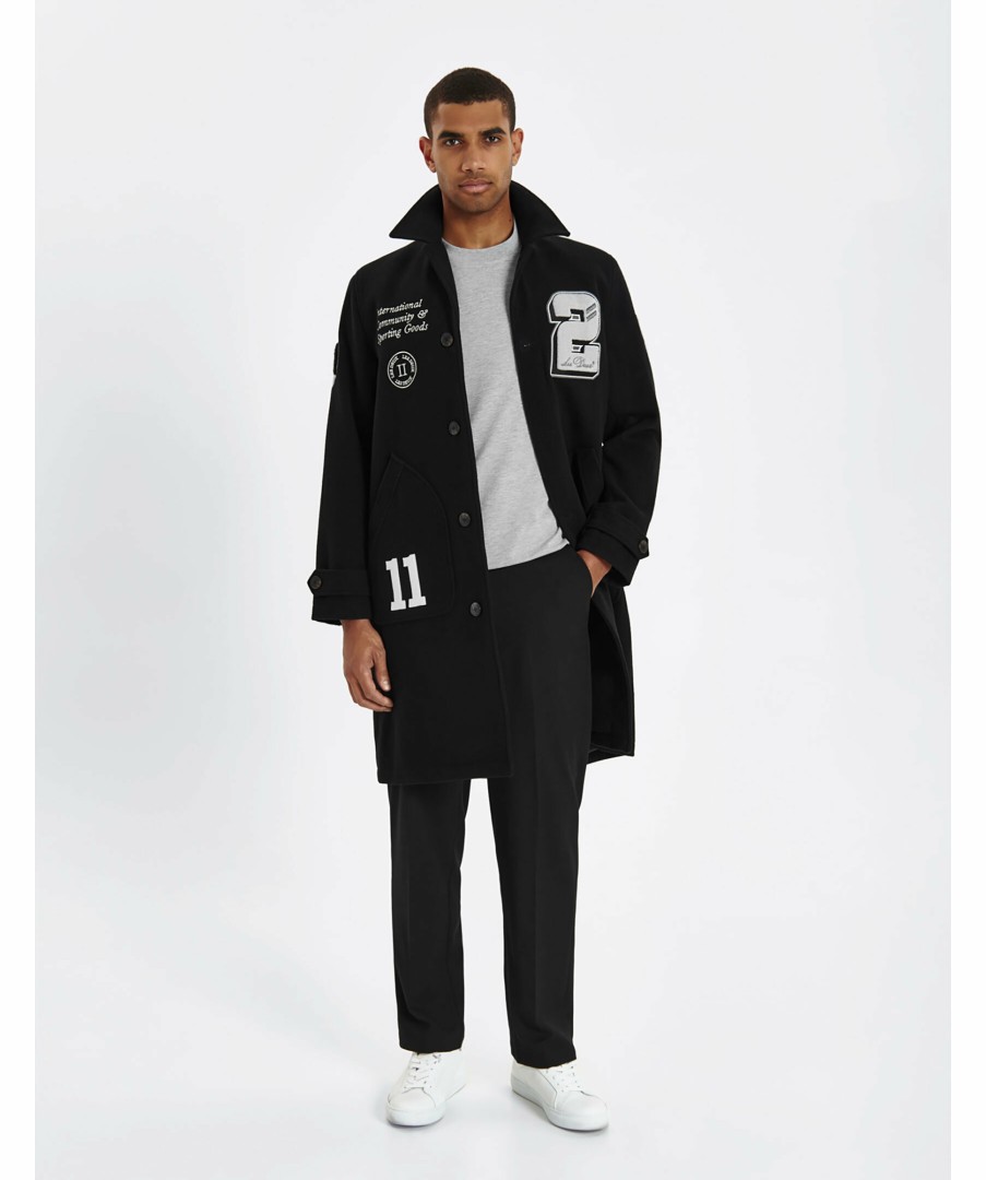 Man Les Deux Rockar | Varsity Wool Coat