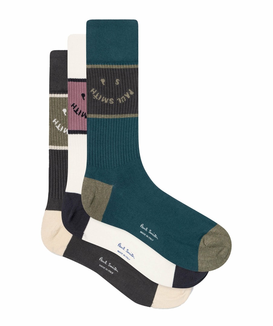 Man PS Paul Smith Underklader | Sock 3-Pack Happy