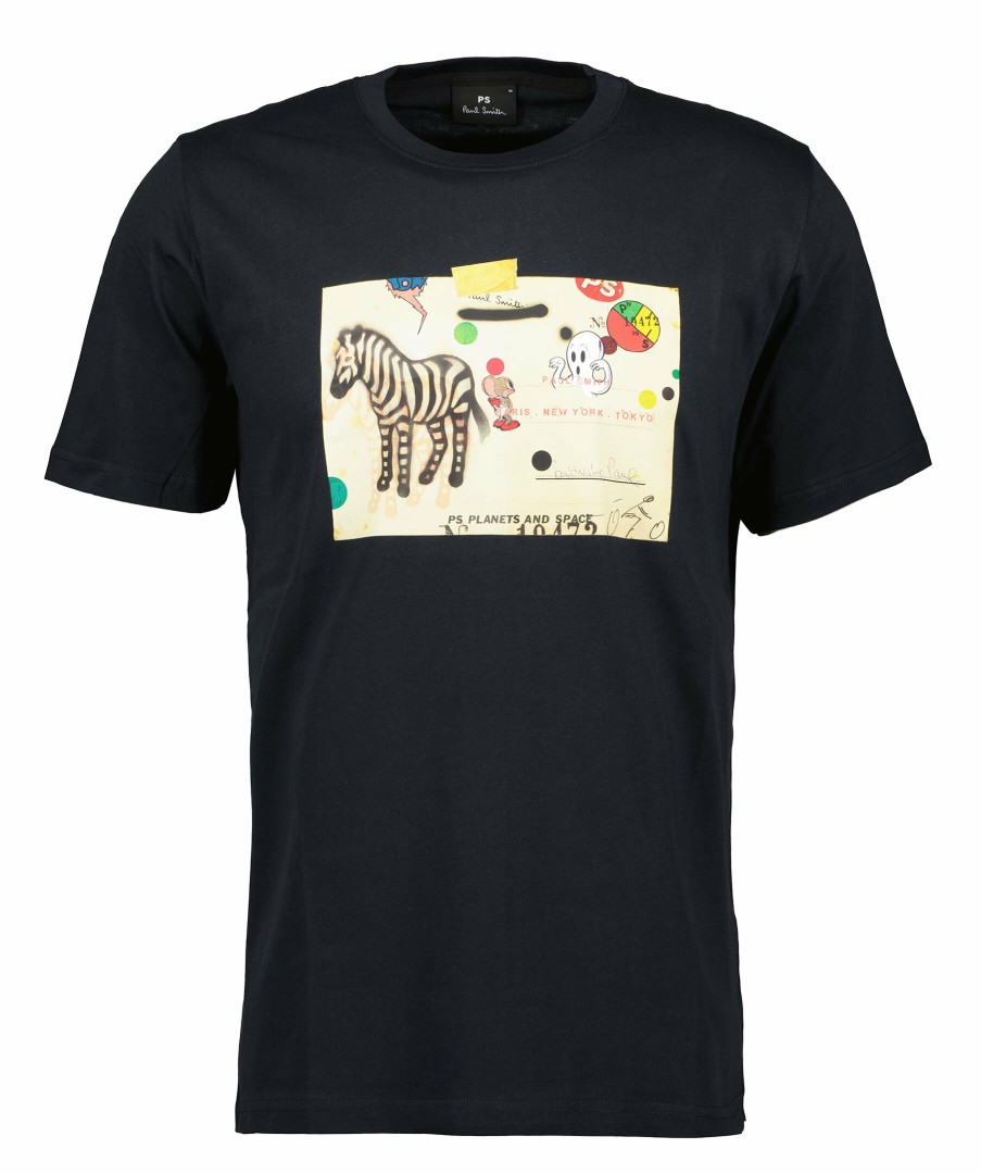 Man PS Paul Smith T-Shirts | Reg Fit Tshirt Zebra Card