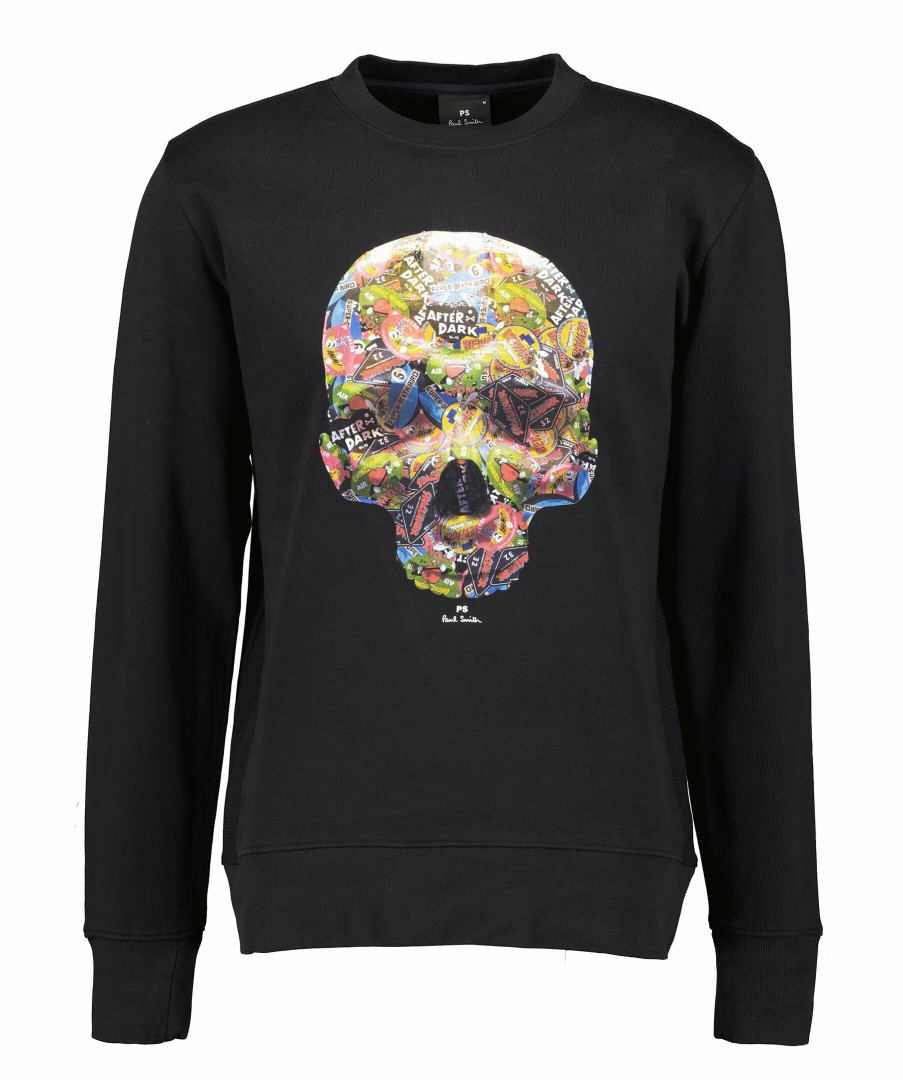 Man PS Paul Smith Trojor & Hoodies | Sweatshirt Sticker Skull