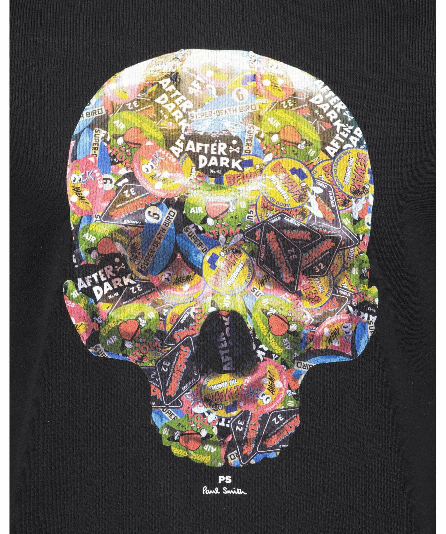 Man PS Paul Smith Trojor & Hoodies | Sweatshirt Sticker Skull