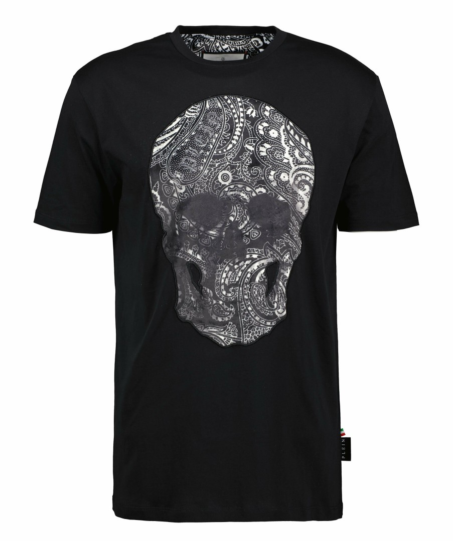 Man Philipp Plein T-Shirts | T-Shirt Paisley Skull